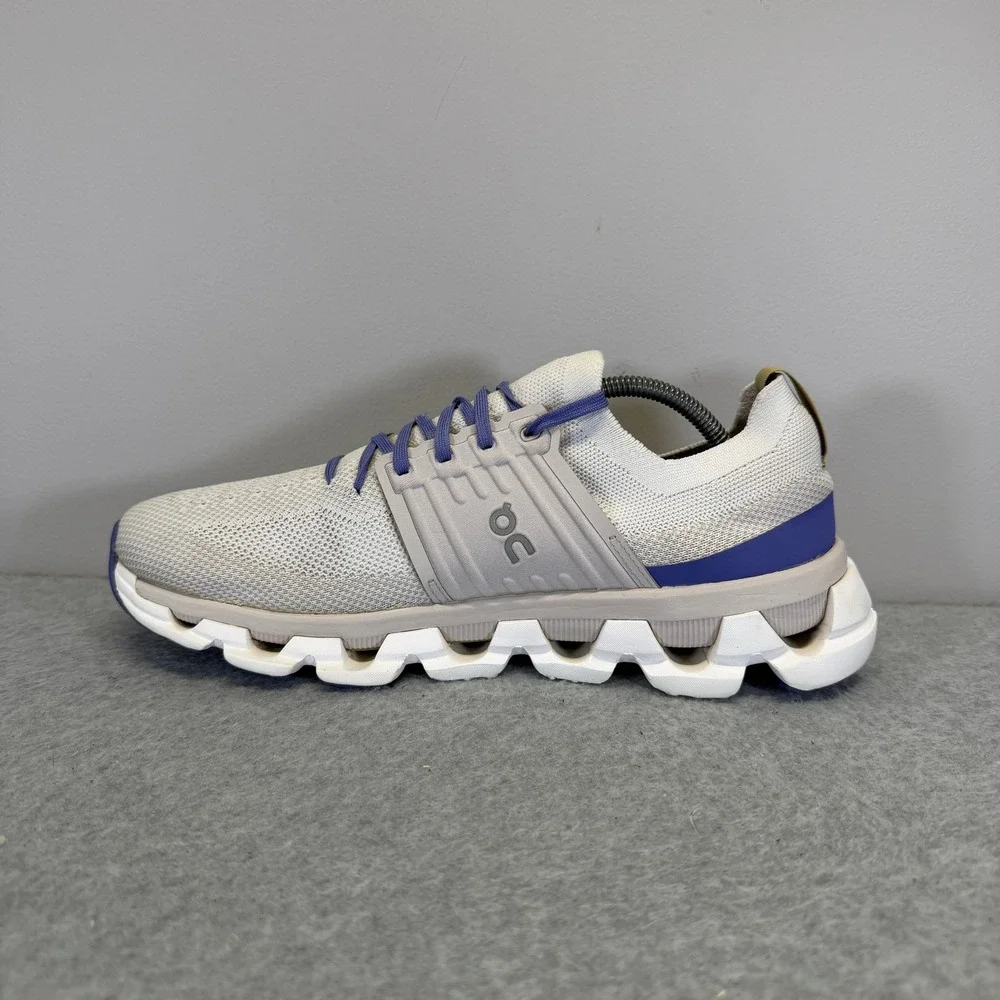 On Running Cloudswift Womens Shoes Size 9 White Purple Low Top Athletic Sneakers